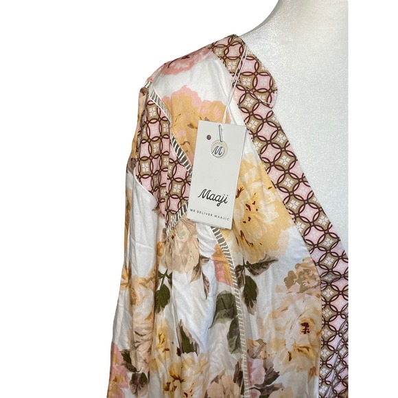 Maaji‎ Afrodita Macy Tunic Cover Dress Women's Sz Large Beach Swim Coverup Flowy - Picture 3 of 13